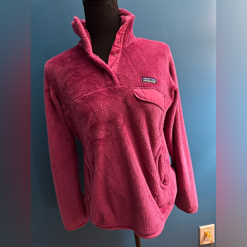Patagonia Snap t pullover fleece Medium purple pink size Small